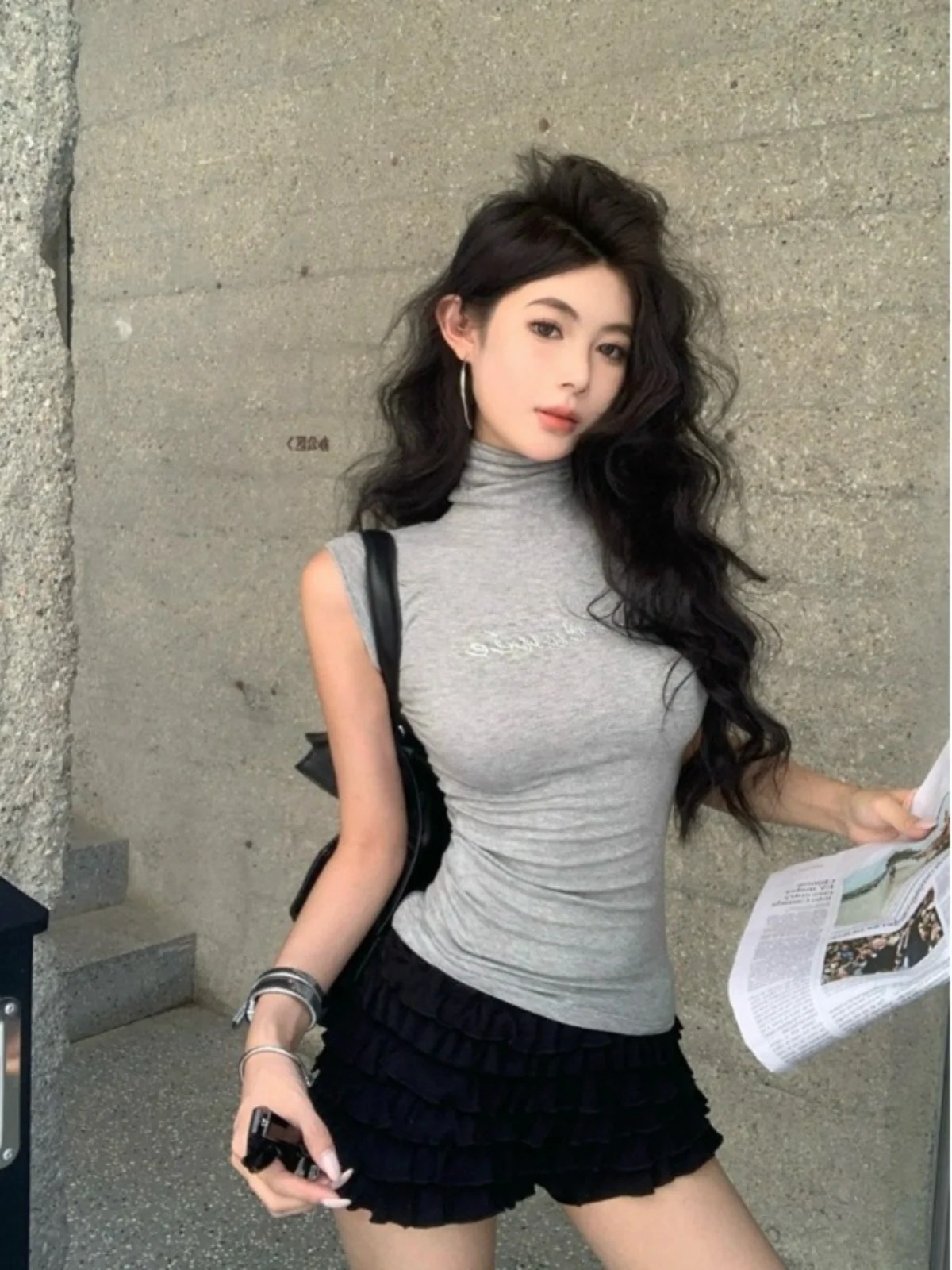 Ранняя Осенняя французская водолазка sle Pure Desire Wind Sweet Gyaru с принтом в виде горячих