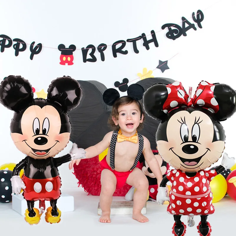 

1pc Disney Cartoon mickey mouse Foil Balloon minnie mouse Party Decorations birthday Party Decor Baby Shower kid Toys Globos