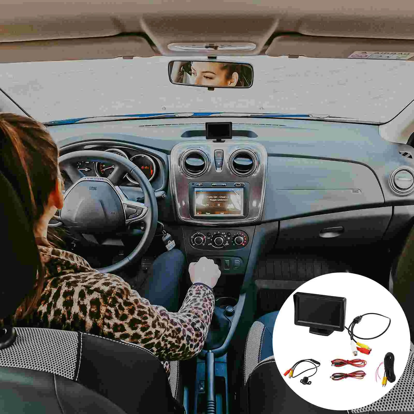 

1 Set Car Rear View Camera and Monitor Auto Reversing Tools Car Supplies