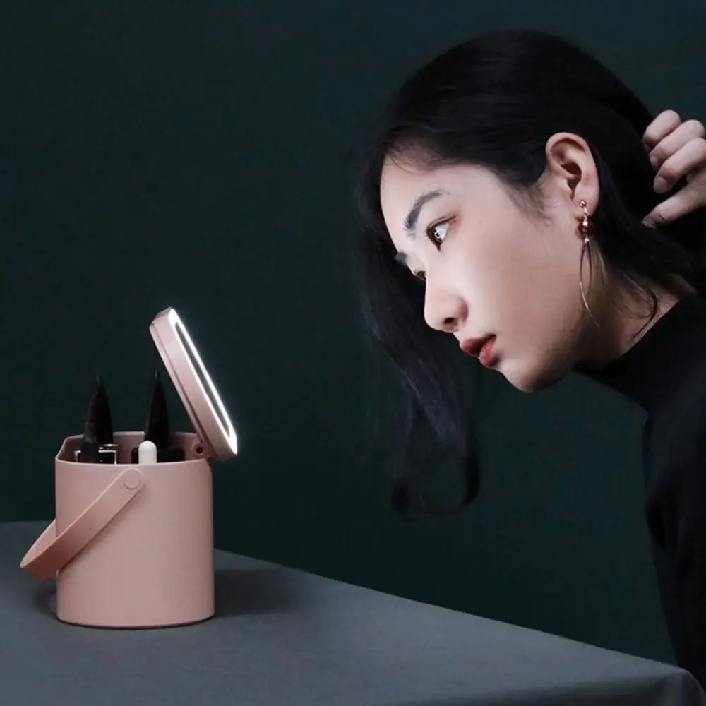 Креативная коробка для хранения макияжа 3в1 зеркало с сенсорным экраном и