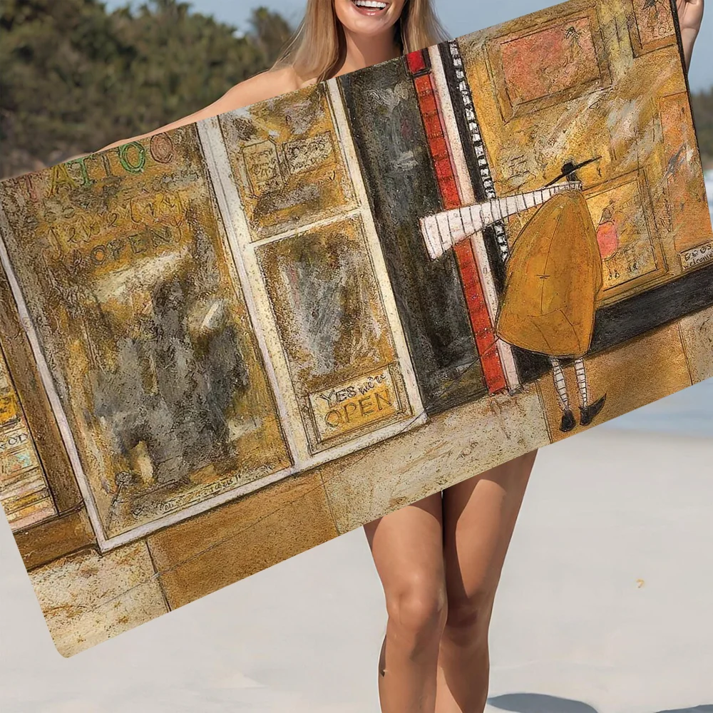 Сэм Тофт Абстрактный фильм Пляжные полотенца Полотенце для душа Сауна