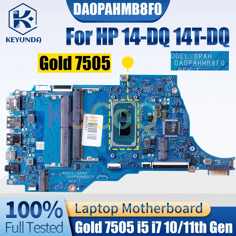 

DA0PAHMB8F0 For HP 14-DQ 14T-DQ Notebook Mainboard Gold 7505 i5 i7 10/11th Gen Laptop M20689-601 Motherboard Full Tested