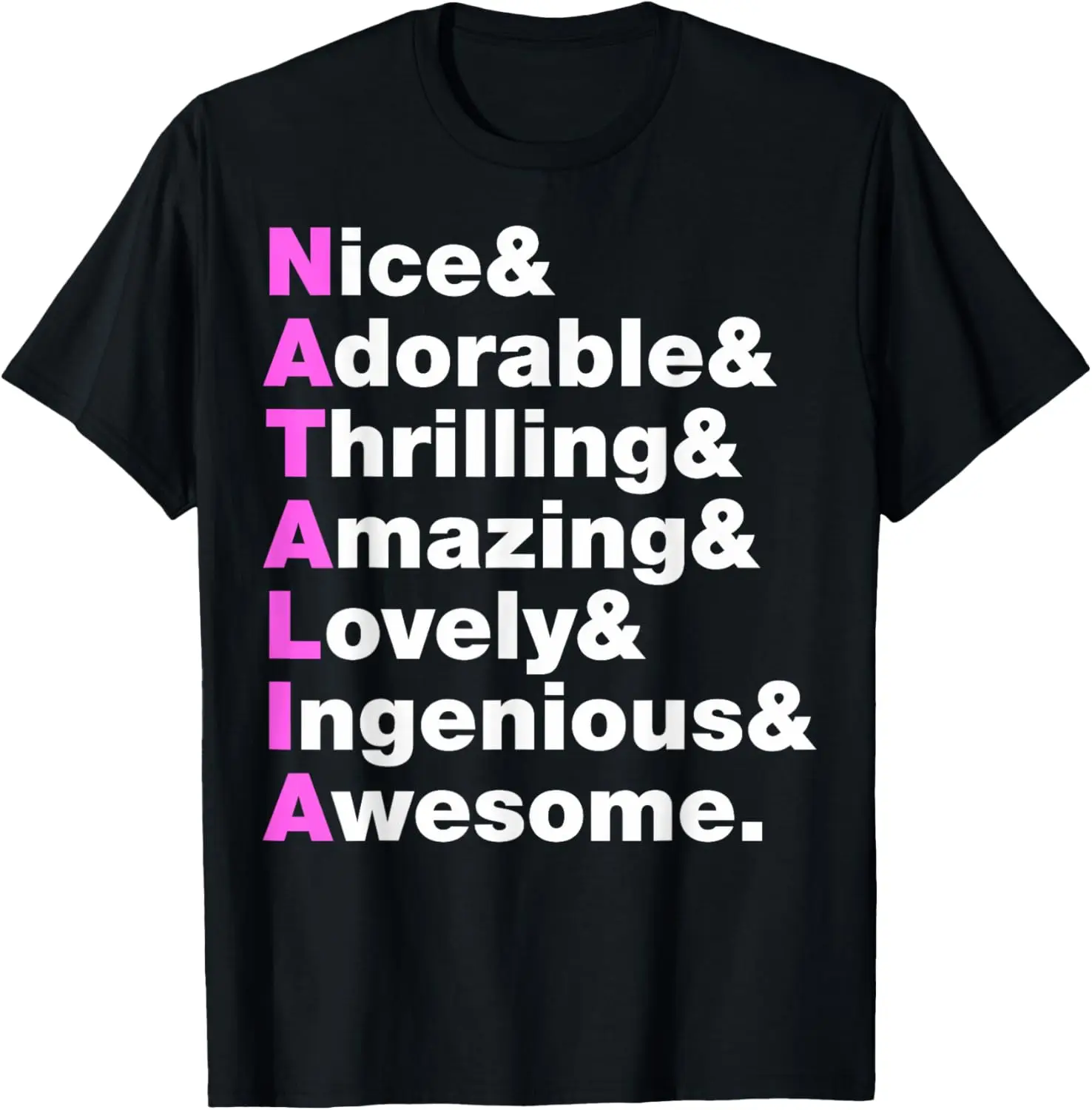 Персонализированная футболка с названием Наталья в подарок