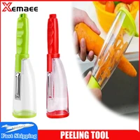 multifunctional storage type peeling knife peeling knife with storage tube apple peeler vegetable fruit rotary peeling knife