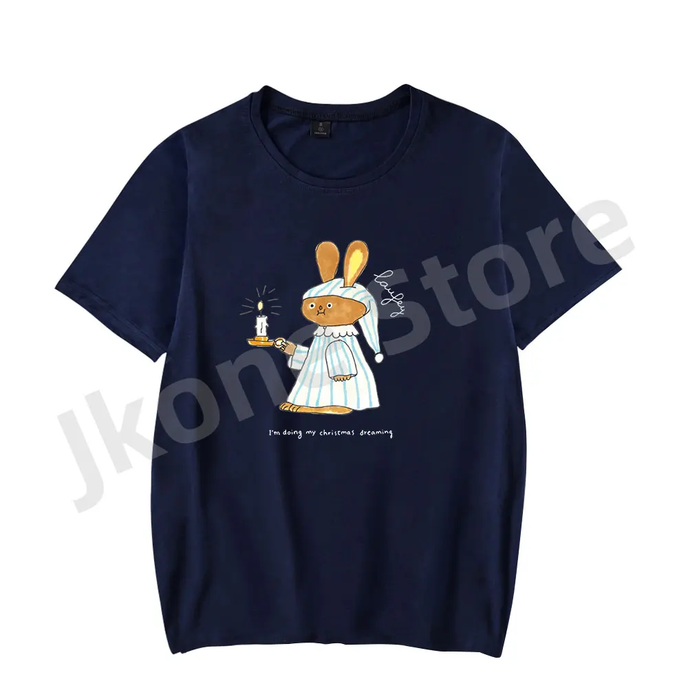 

Laufey Christmas Bunny T-shirts Bewitched Tour Merch Women Men Fashion Casual Short Sleeve Tee Streetwear