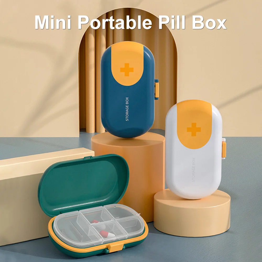 

Multi-grid Waterproof Pill Box Portable with Slice Sealed Medicine Box Health Container Case Travel Pill Box for Traveling