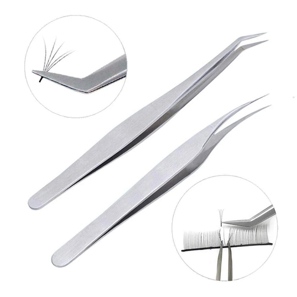 

Eyelashes Tweezers Stainless steel Eyelash Nipper Anti-static Nipper Picking Eyebrow Tweezers Lashes Clip Eyelash Extension Tool