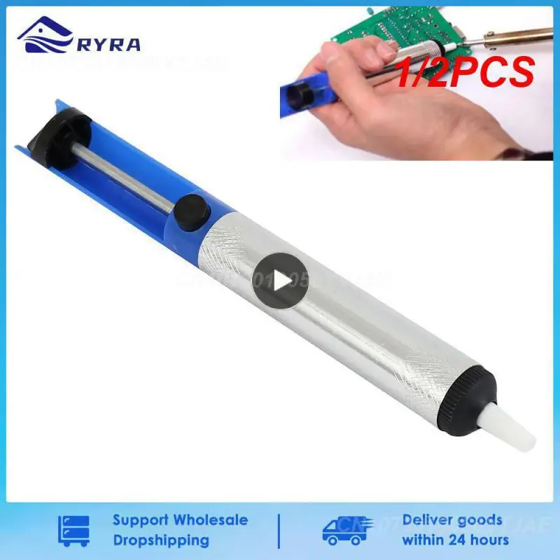 

1/2PCS Desoldering Pump Aluminum Metal Suction Tin Gun Soldering Sucker Pen Removal Vacuum Soldering Iron Desolder Hand Welding