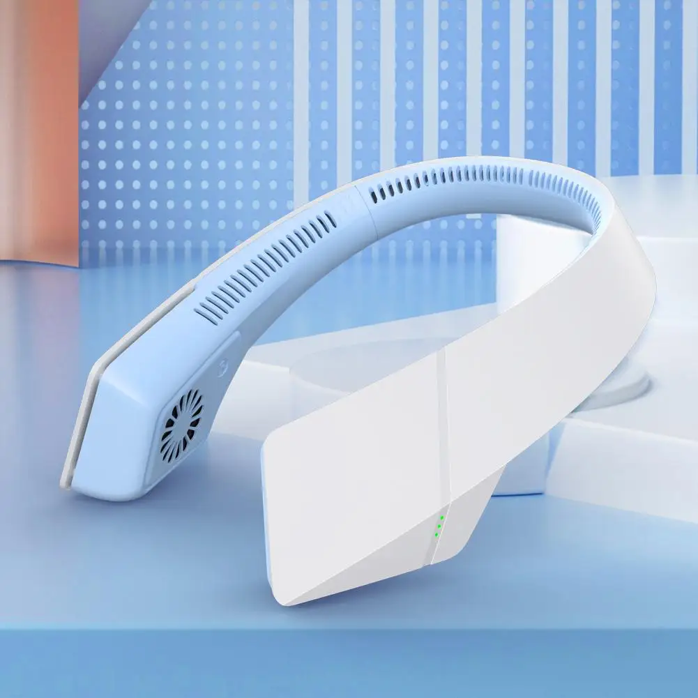 

Bladeless Hanging Neck Fan USB Rechargeable Electric Wireless Neckband Fan Headphone Design Mini Cooling Portable Neck Fan Mute