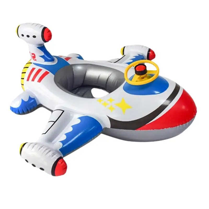 

Pool Floats For Toddlers Inflatable Airplane Swimming Float Seat Boat Inflatable Ride-ons Summer Pool For Kids Toddlers Age 1-4