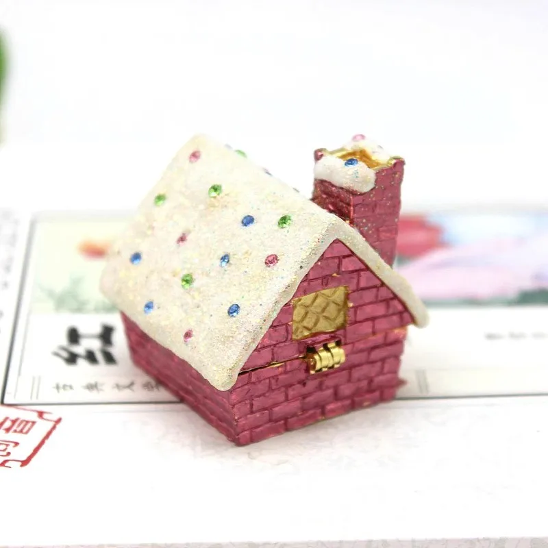 Рождественский Снежный дом статуэтка эмалированные ювелирные изделия
