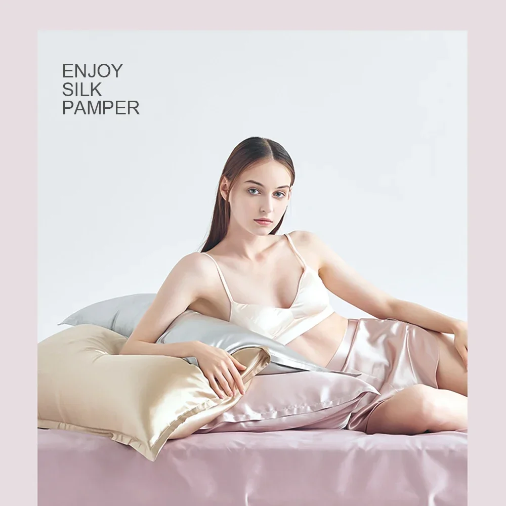 Lofuka роскошный женский красивый 100% Шелковый Комплект постельного белья двойная