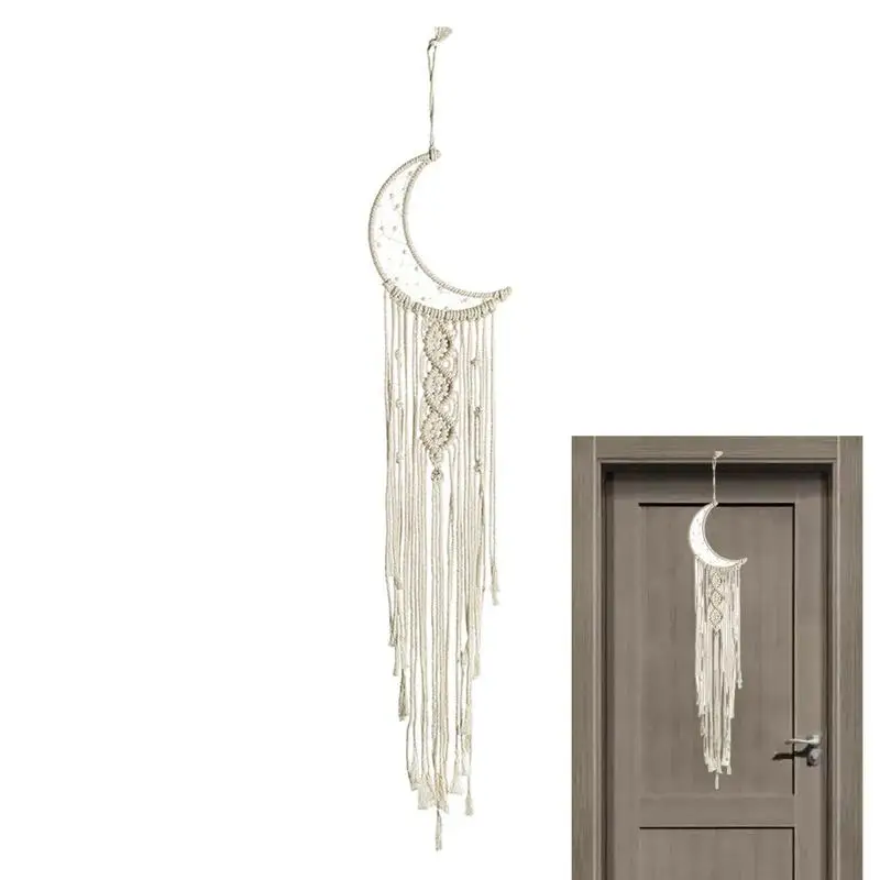 

Innovative Decorative Moon Dream Catcher Tassel Wall Hanging Cotton Weave Tapestry For Home Decoration