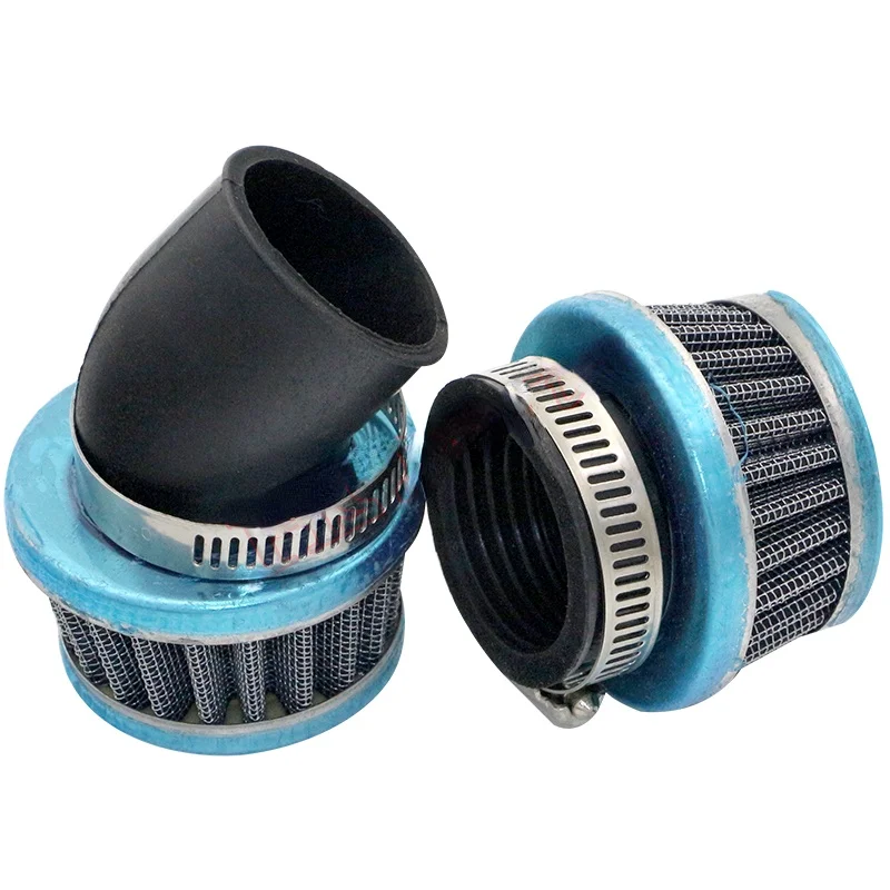 Синий воздушный фильтр 35-60 мм для мотоцикла, очиститель 50cc 110cc 125cc 140cc 150cc 200cc 250cc 300cc для мотоцикла, квадроцикла, питбайка