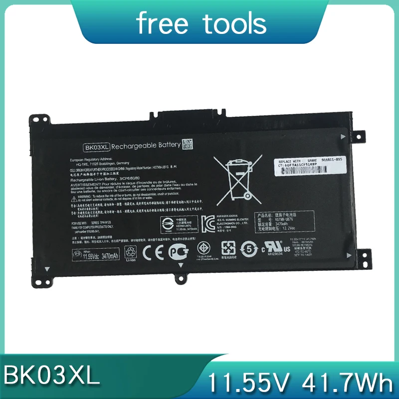 Новый BK03XL 11 55 в Вт-ч Аккумулятор для ноутбука HP Pavilion X360 14-BA002NP BA063TU BA100TX BA099NZ BA077