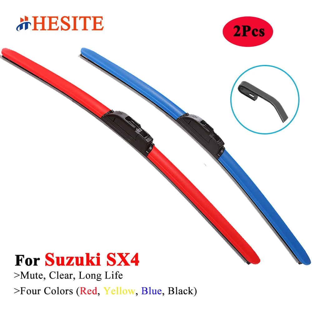 

HESITE Colorful Wiper Blades For Suzuki SX4 Hatchback Saloon Cross GY EY EW JY 2006 2008 2010 2013 2015 2018 2019 2020 2021 2022