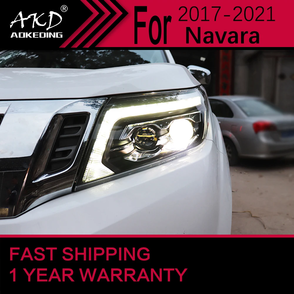 

Автомобильные фары для Navara NP300 светодиодный ные фары 2017-2020 NP300, передняя фара, динамические аксессуары для автомобиля