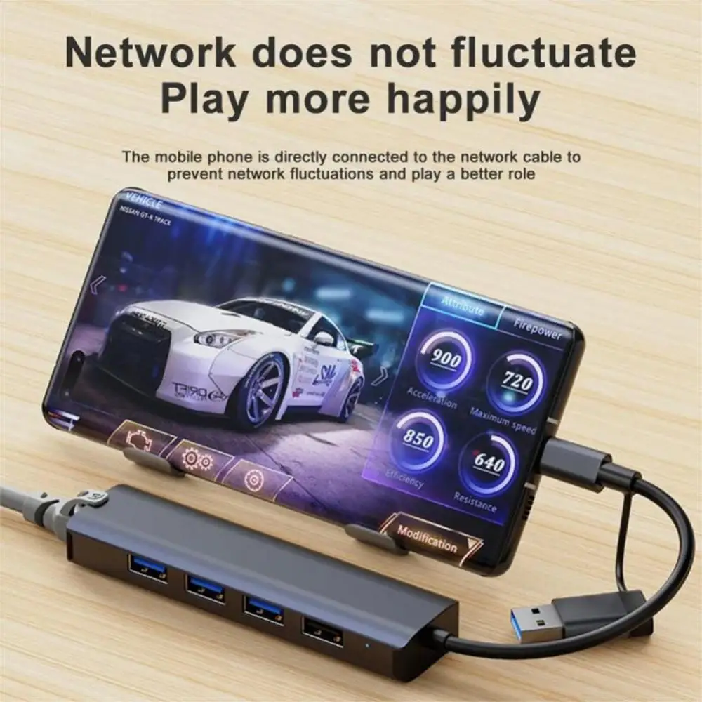 

Разветвитель 5-в-1 с портом Type-C на Usb 3,0, 5 Гбит/с, 3,0 Мбит/с