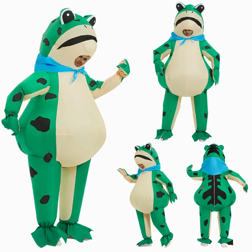 

Halloween Adult Kids Inflatable Frog Costume Cosplay Party Suit for Men Women Carnival Christmas Birthday Easter Dress Up
