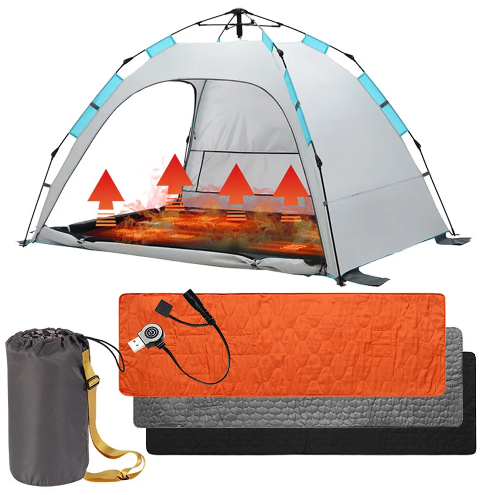

USB Heating Mat Camping Sleeping Mattress 5V 2A Electric Heated Mats 3-Level Temperature Warm Sleeping Pad for Indoor Outdoor