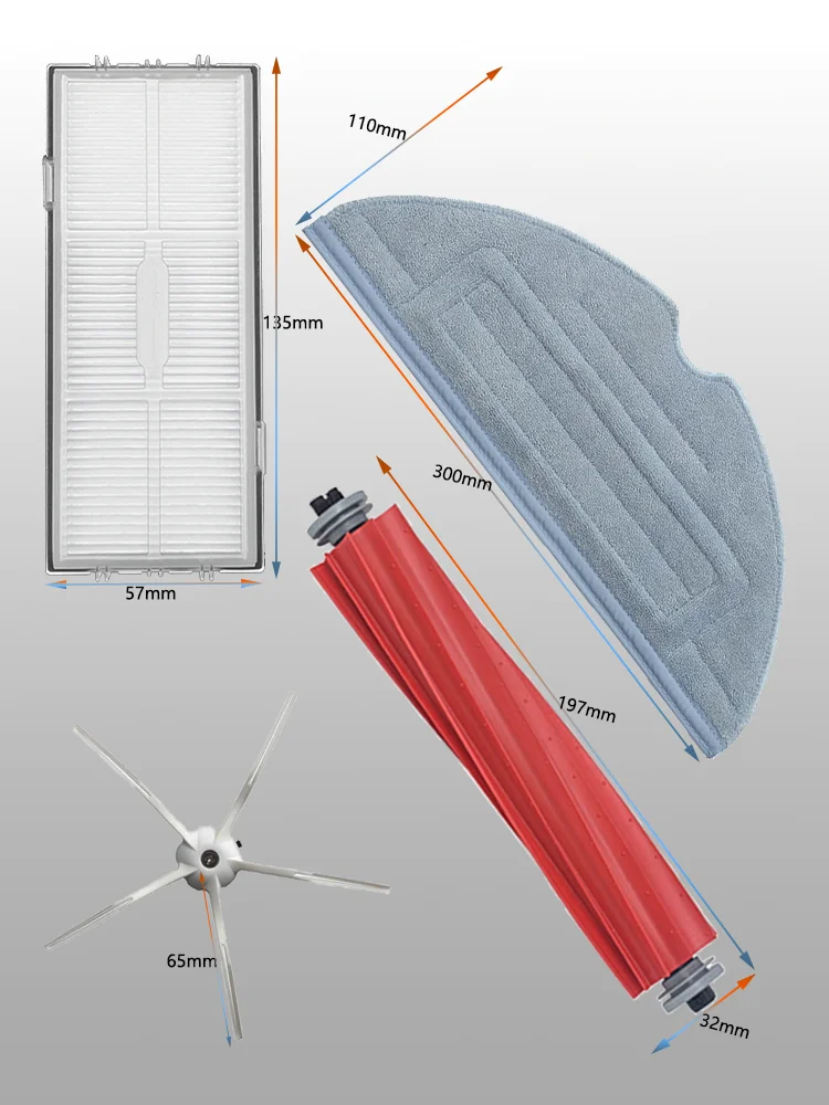 Roborock S7 S70 S7Max T7S Plus Аксессуары для робота-пылесоса основная щетка крышка фильтра Hepa