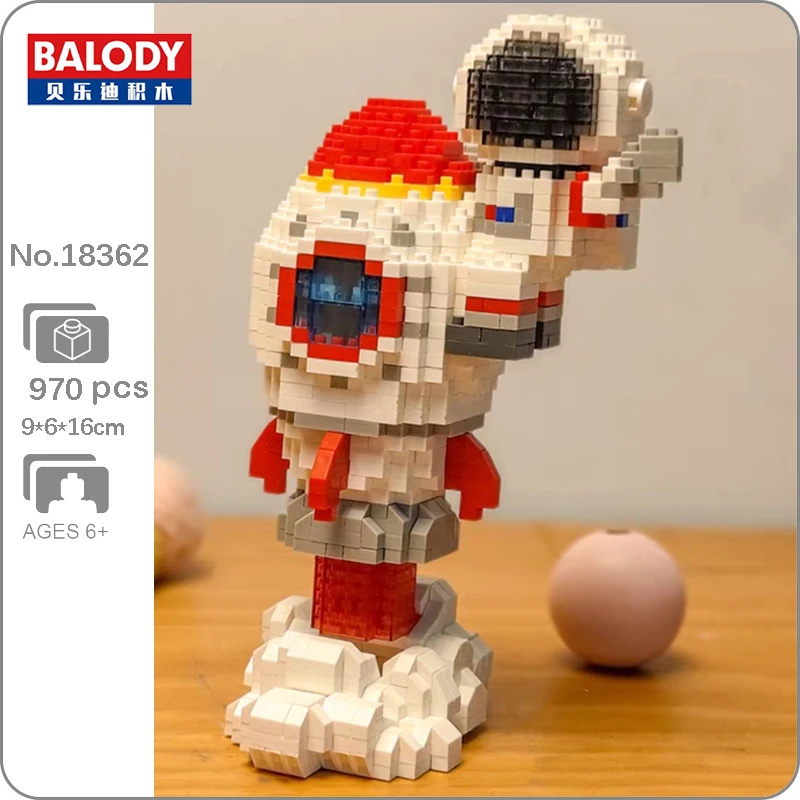 

Balody 18362 космический астронавт космический человек летает ракета облако кукла 3D модель мини алмазные блоки кирпичи игрушки для детей без коробки