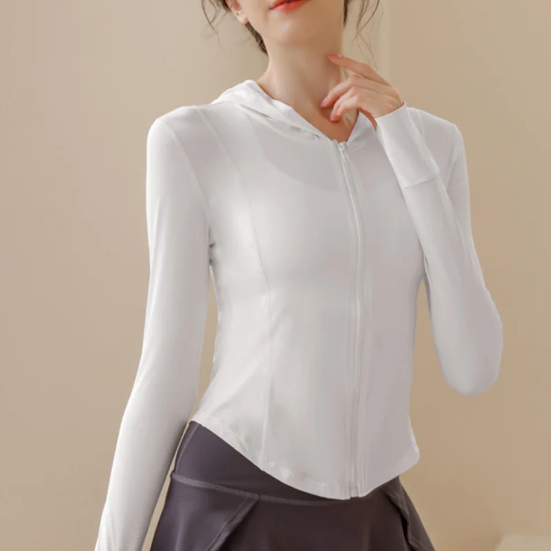 XEXYMIX Yoga Original Yarn Sun Protection Clothing Sun Protection Clothing Hooded Women's Summer Ice Silk UV Protection