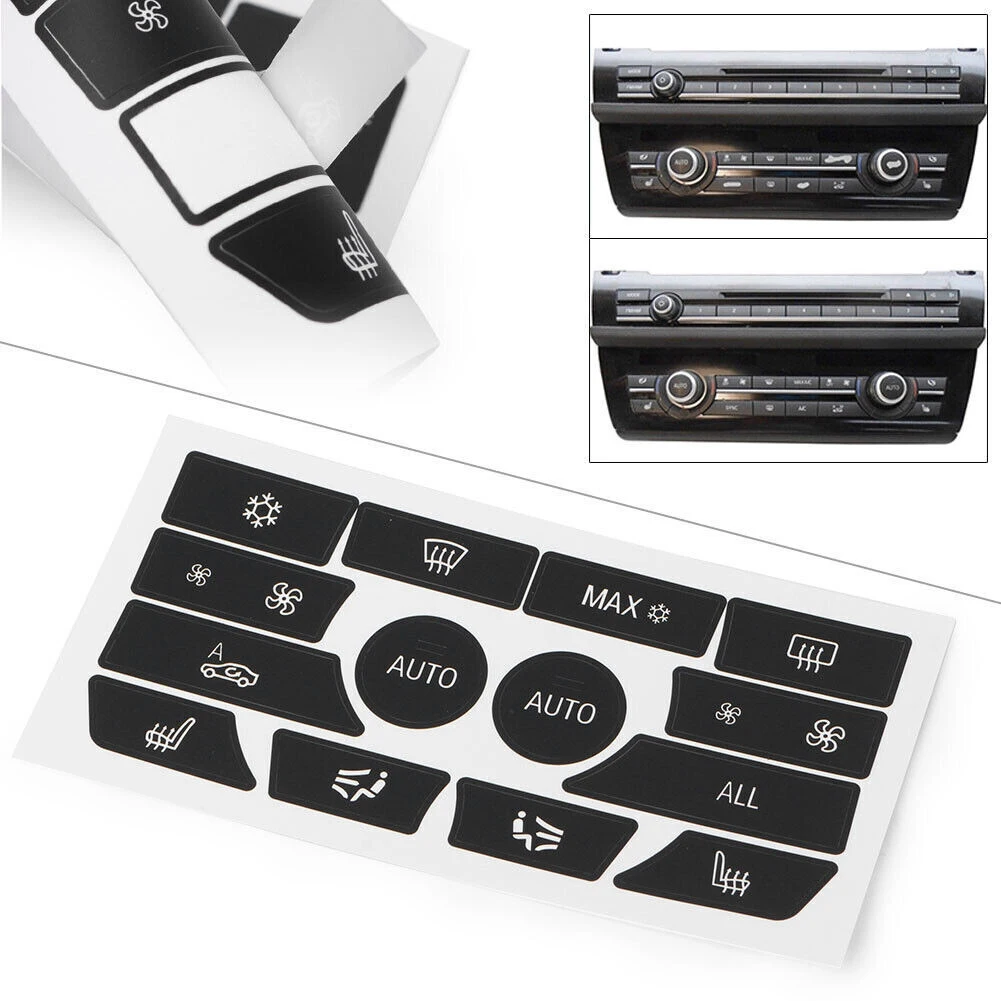 

Sticker Control Button 1 Pcs Accessories Black Climate Decal Paper Replacement Set Sound Panel Easy Installation