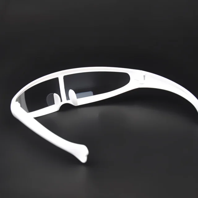 Futuristic Narrow Cyclops Visor Sunglasses Laser Eyeglasses UV400 Personality Mirrored Lens Costume Eyewear Glasses Men Glasses 5
