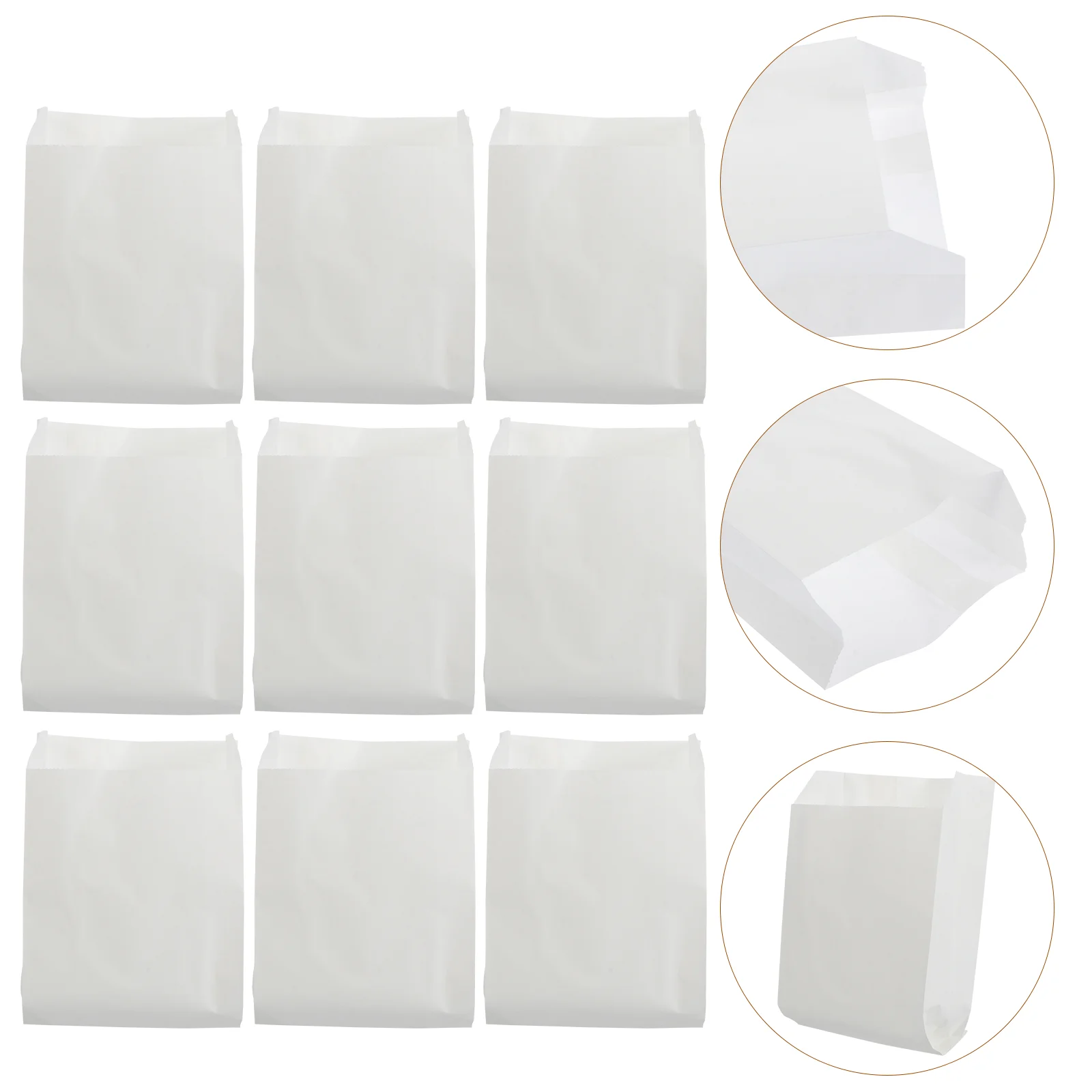 

100 шт. пакеты для упаковки чипсов, жареных куриных крыльев, одноразовые бумажные пакеты для упаковки