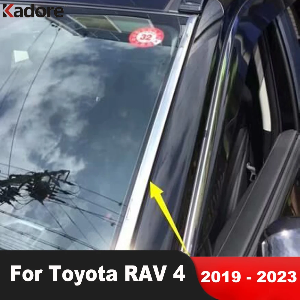 

Аксессуары для Toyota RAV4 RAV 4 2019 2020 2021 2022 2023 из нержавеющей стали, лобовое стекло автомобиля, крышка лобового стекла, молдинговая полоса