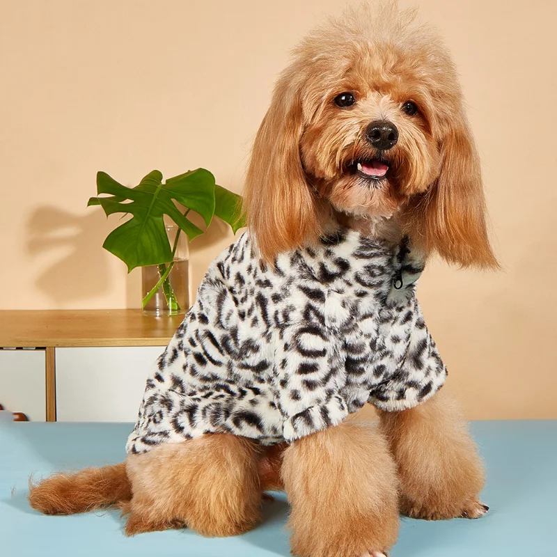 

Черно-белая куртка с леопардовым принтом, одежда для собак, модная одежда для маленьких собак, зимний теплый плотный костюм для кошек, товар...