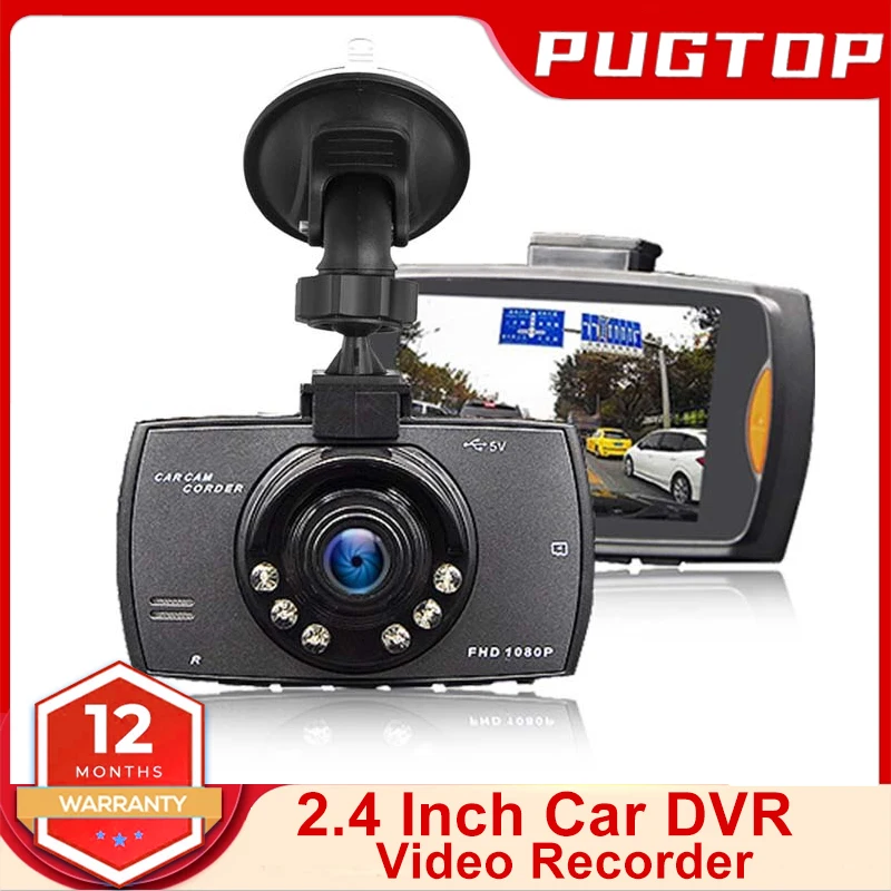

2.4Inch G30 Car DVR Camera Full HD 1080P Dashcam with Night Vision G-Sensor Car Recorder Vehicle Dashboard Camera Wide Angle