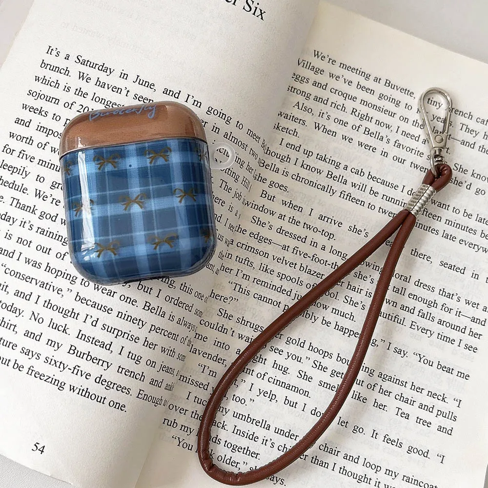 Мягкие чехлы для наушников Bluetooth с решетчатой сеткой и бантом AirPods 4 ANC 1 2 3 Pro