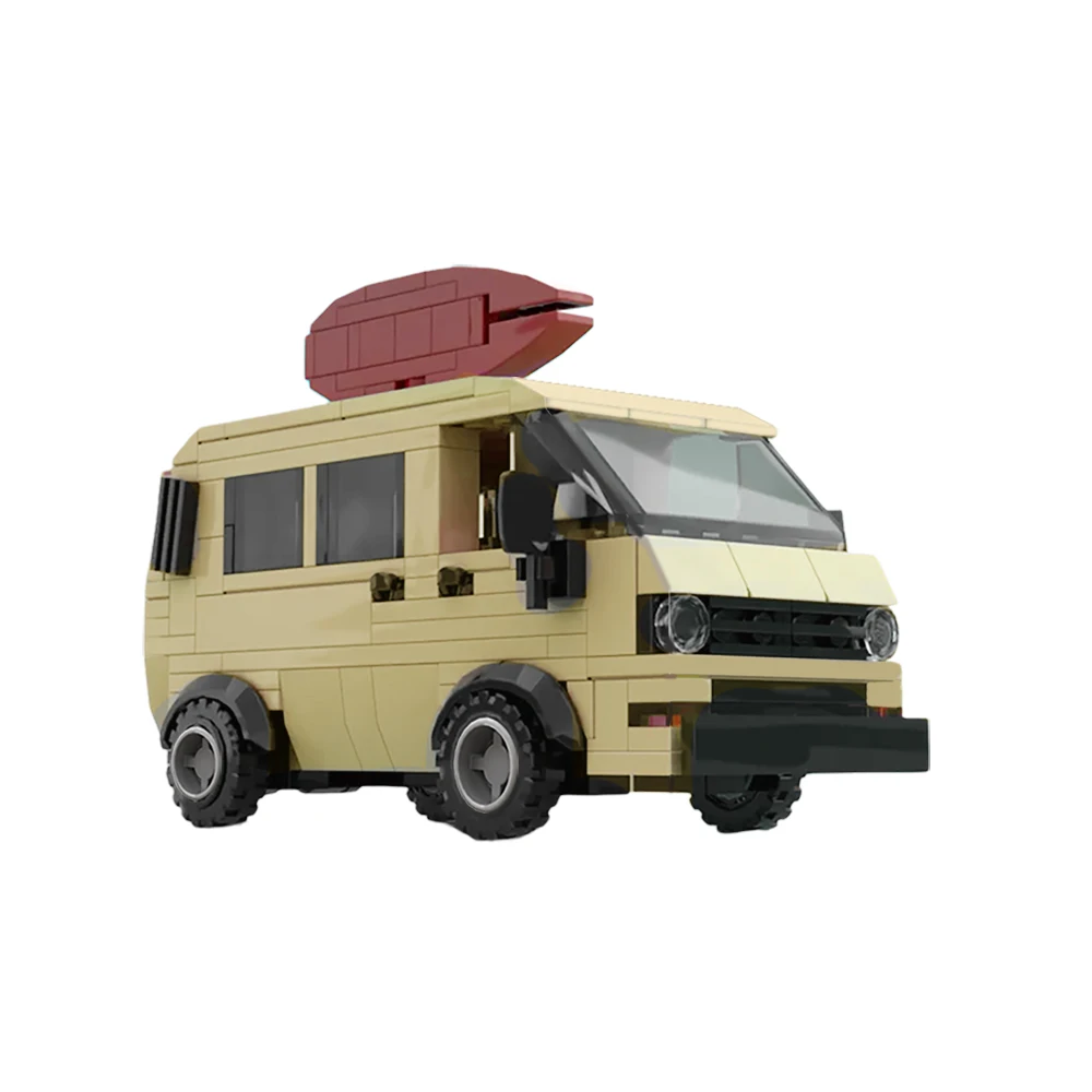

Конструктор MOC автомобиль для серферов, набор конструкторов для пиццы, фургона, классическая модель автомобиля для пиццы, идея для конструктора, игрушка для детей, подарок на день рождения, игрушки
