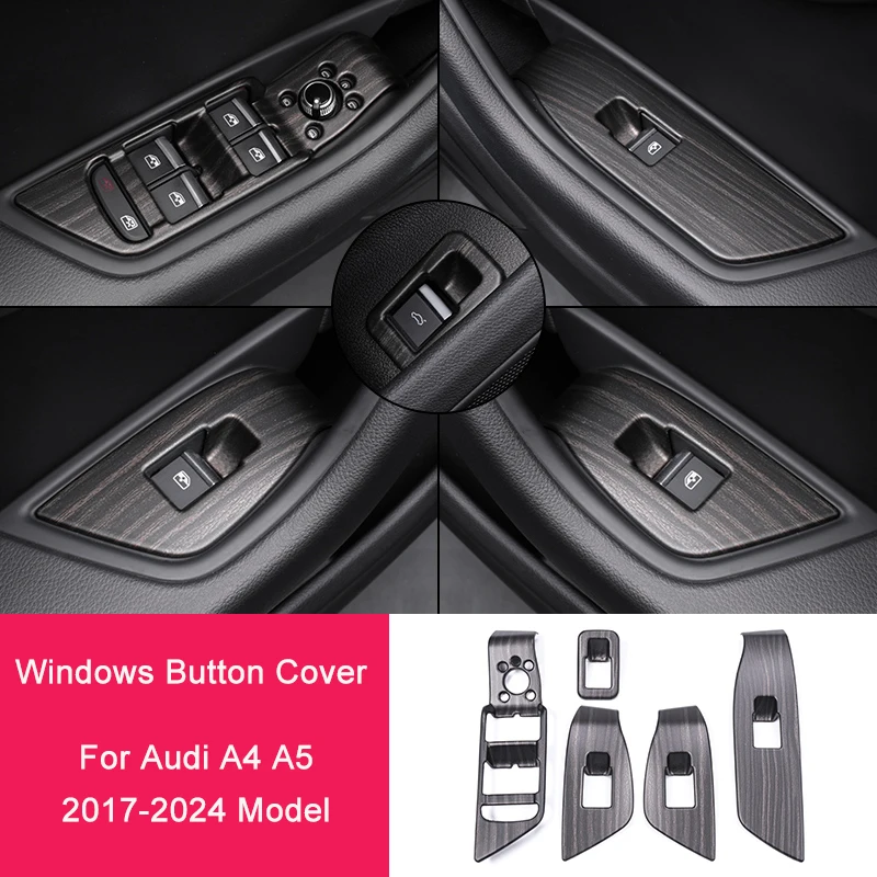 

Матовая накладка из красного дерева для LHD Audi A4L B9 Sedan A4 Allroad Avant S4 A5 S5 2017 2018 2019 2020 2021 2022 2023 2024