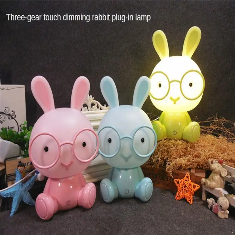 

Настольная лампа с Usb, настольная лампа для защиты глаз, прикроватная лампа для детской спальни, милый кролик, животное, рождественские пода...