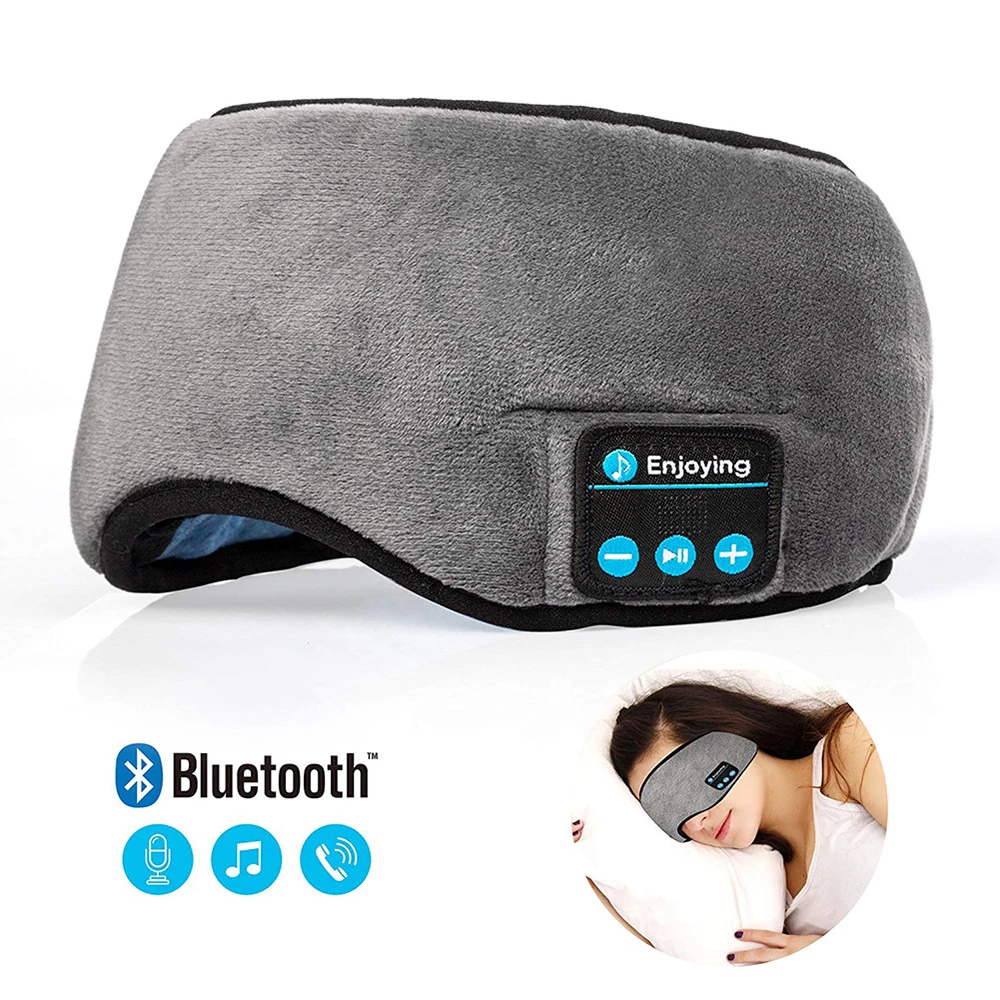 Купи Bluetooth Sleeping Headphones Eye Mask Sleep Headphones Bluetooth Headband Soft Elastic Comfortable Wireless Music Earphones за 724 рублей в магазине AliExpress