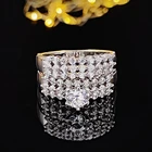 Новинка 2022, модное серебристое модное кольцо для невесты серебристого цвета для девушек R5331