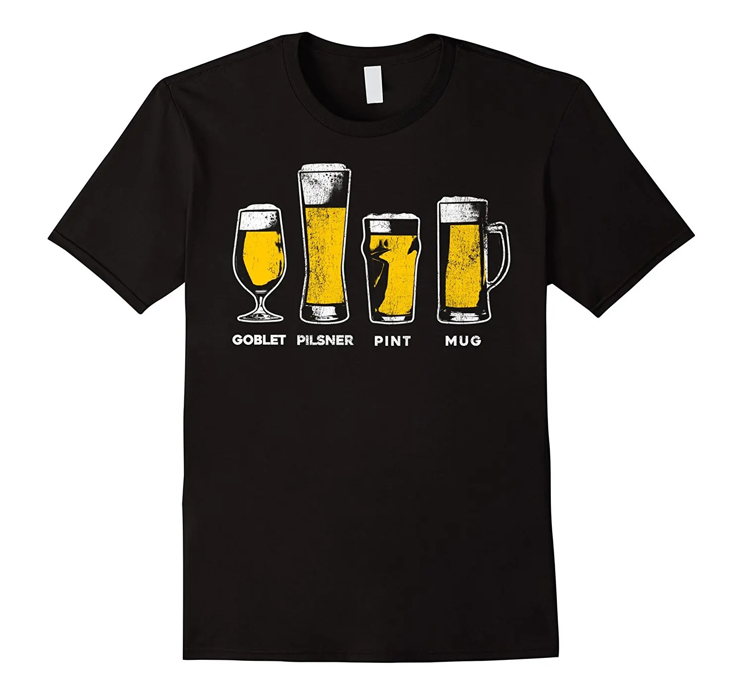 

Funny Beer Glasses Goblet Pint Mug Graphic T-Shirt 100% Cotton O-Neck Summer Short Sleeve Casual Mens T-shirt Size S-3XL