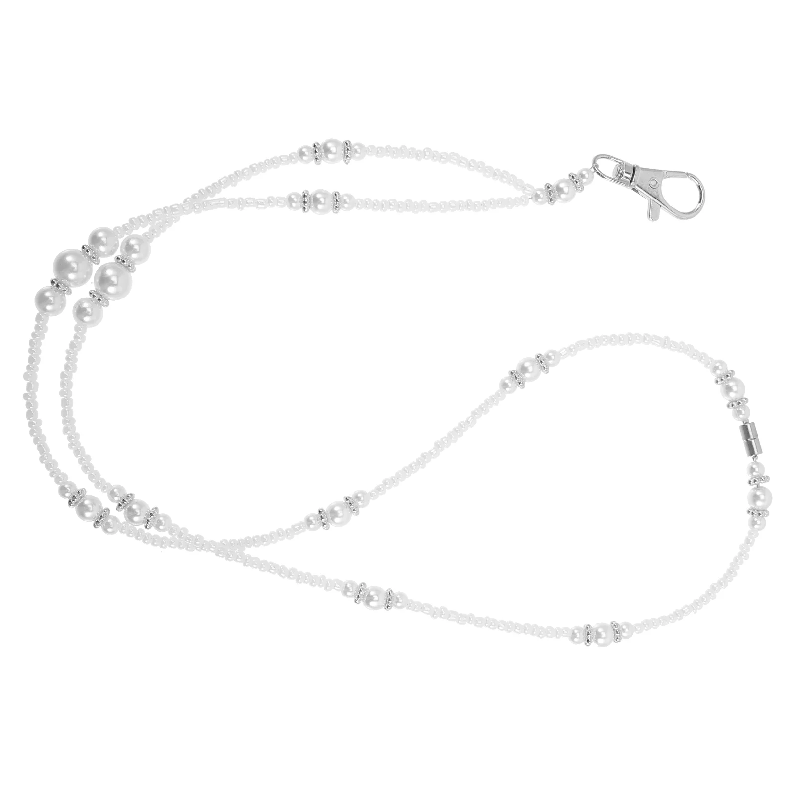 

Pearl Badge Lanyard Cruise Ship Cards Keychain Keys Cute Neck Lanyards Id Badges Iron Teacher Holder Miss Beadable