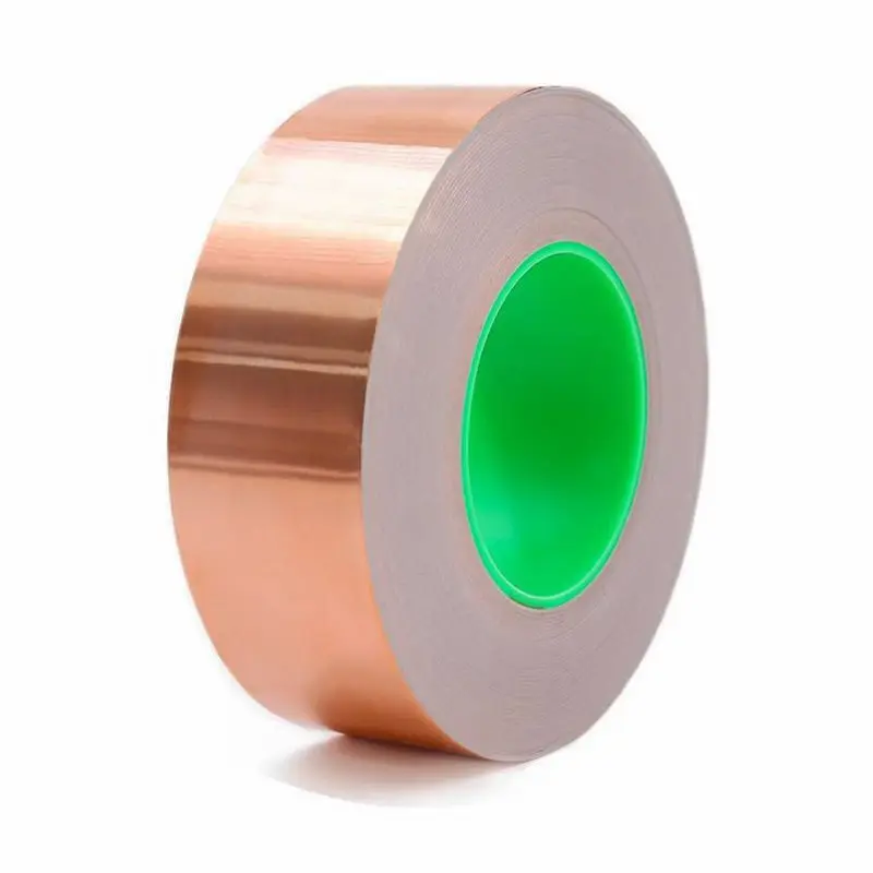 

3~50mm *25M Double Sided Conduct Copper Foil Tape Mask Electromagnetic Shielding double side conductive copper foil tape