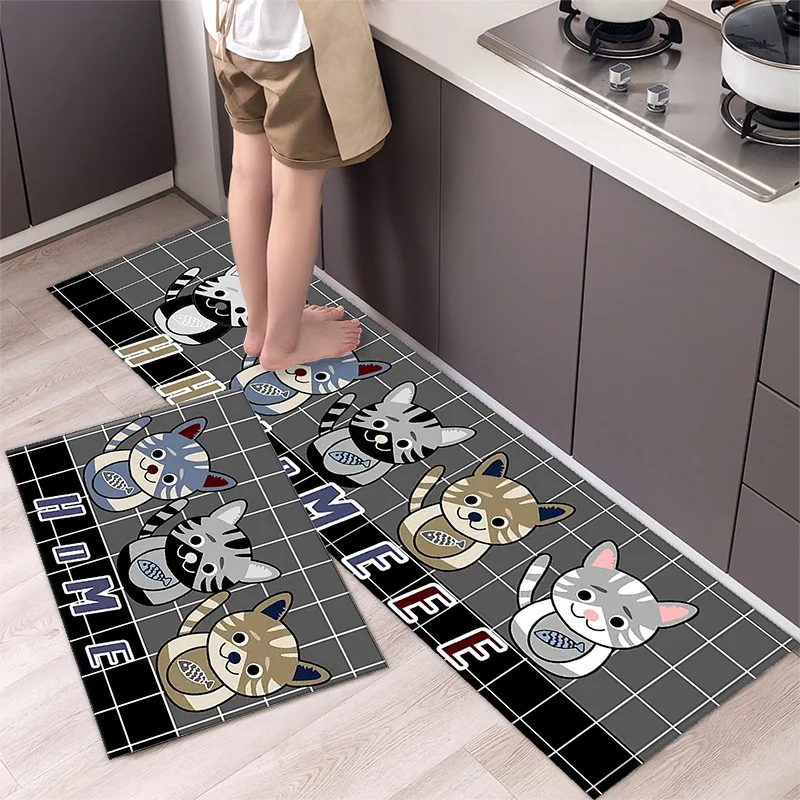 

Yaapeet Non-slip Simple Nordic Style Kitchen Floor Mat Household Carpet Long Strip Door Mat Modern Home Decor