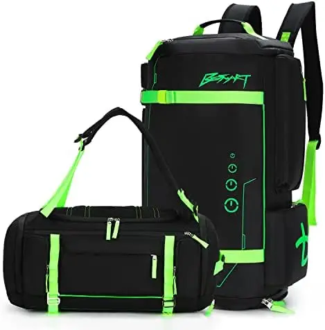 

Умные спортивные сумки для мужчин, очень большой спортивный рюкзак для спортзала, водонепроницаемый сверхпрочный спортивный рюкзак с влажным карманом и отделением для обуви