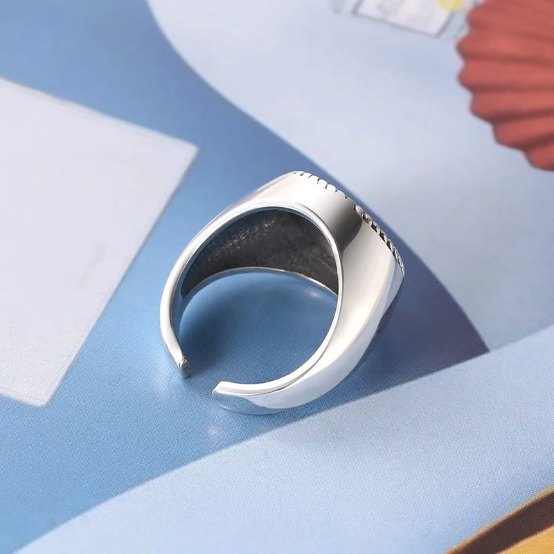 Женское кольцо из чистого серебра S925 с регулируемым отверстием для