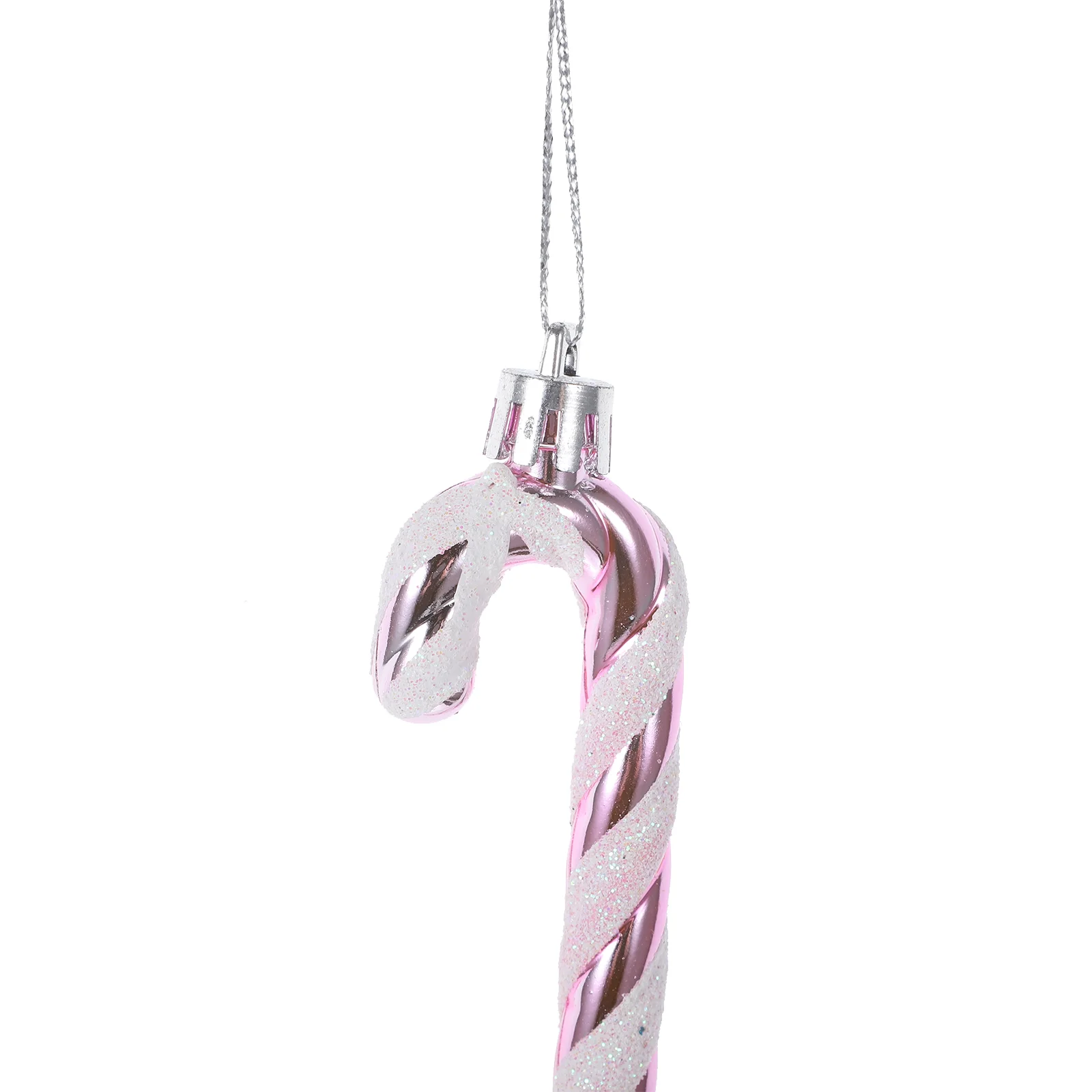 6 шт. украшение для рождественской елки пластиковая трость подарок дома (розовая