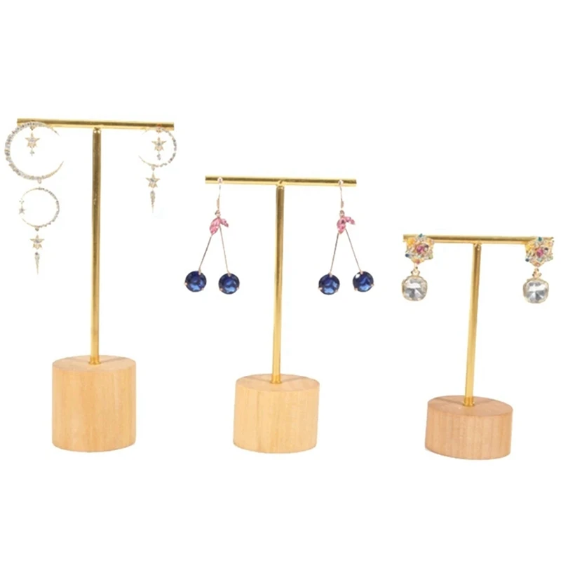 Fashion T-Bar Jewelry Display Rack Stand Holder Earrings Hanging Organizer Jewelry Set