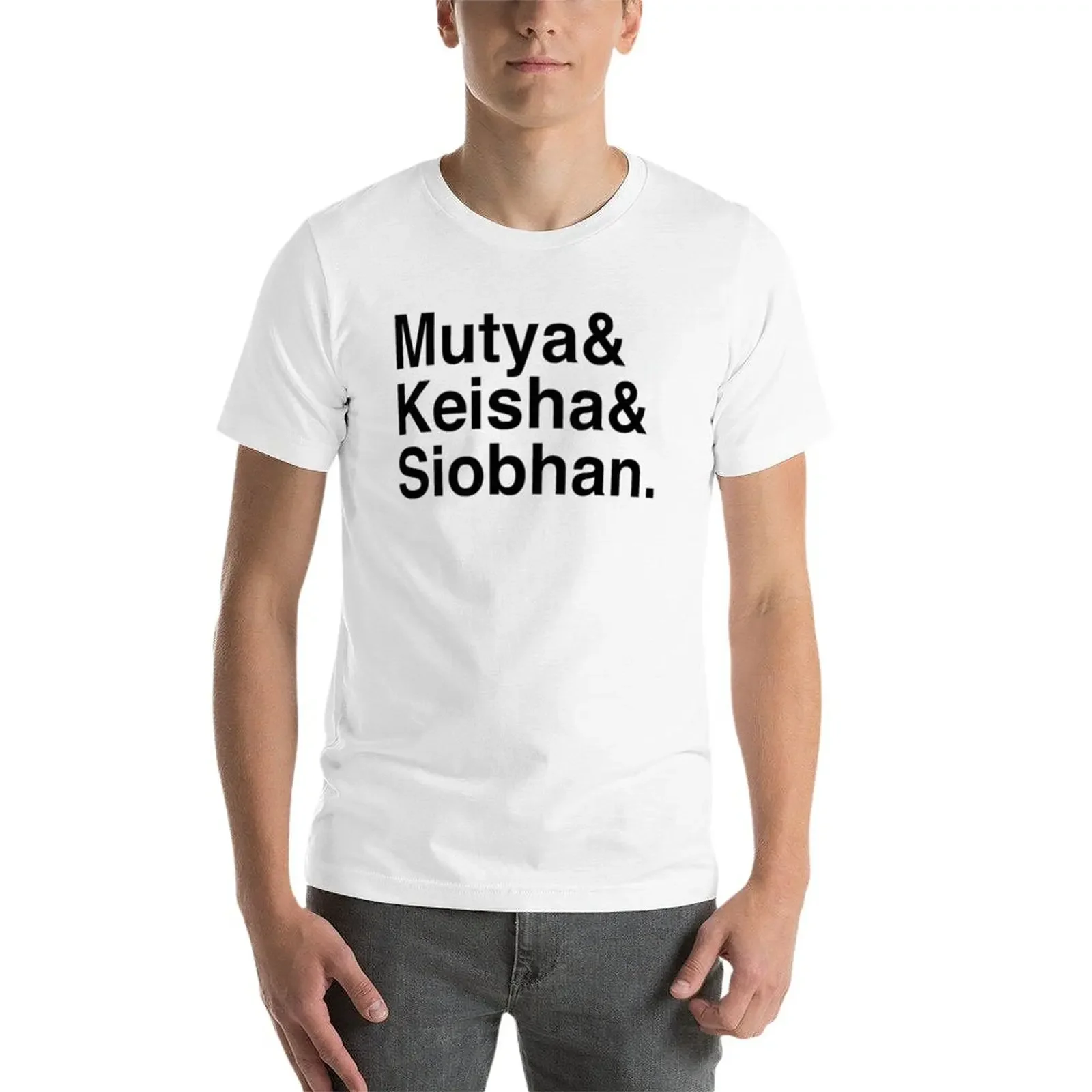 Фото Новая Оригинальная Классическая футболка sugabes Mutya Keisha Siobhan, футболка 92, футболка оверсайз с графическим рисунком, винтажные топы, роскошная одежда для мужчин №3