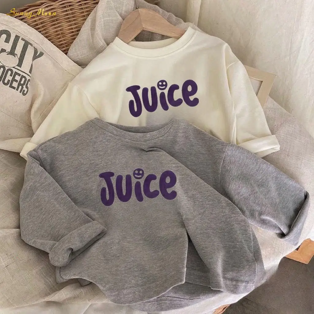 

INS Fashion Boy Girl Cute Spring Autumn Casual Long Sleeved Infant Toddler Child Round O-Neck Pullover T-Shirt Clothing 1-12Y