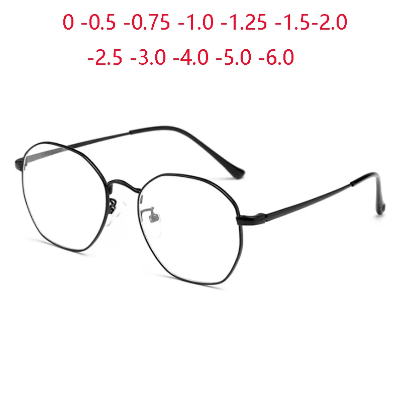 

Металлические многоугольные очки с защитой от сисветильник для близорукости, для женщин и мужчин, для студентов, для близорукости, от 0 до 0,...